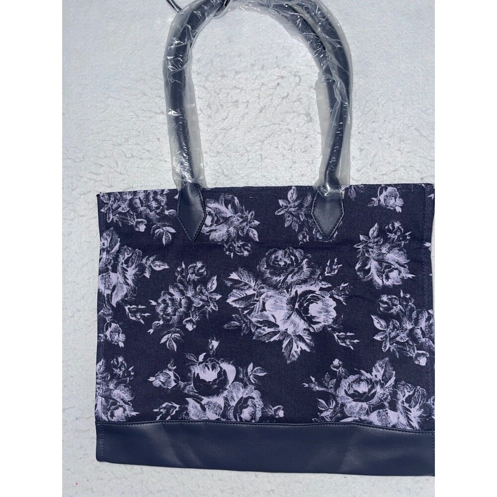 VICTORIA'S SECRET Floral Weekender Logo Tote beach gym Large Travel Bag Purple